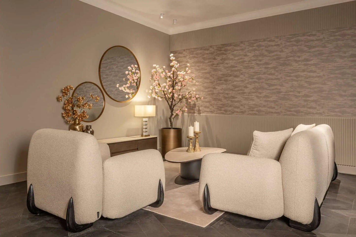 Krēsls Godiva biscotti Richmond Interiors 84/121/111 cm bēšs - N1 Home