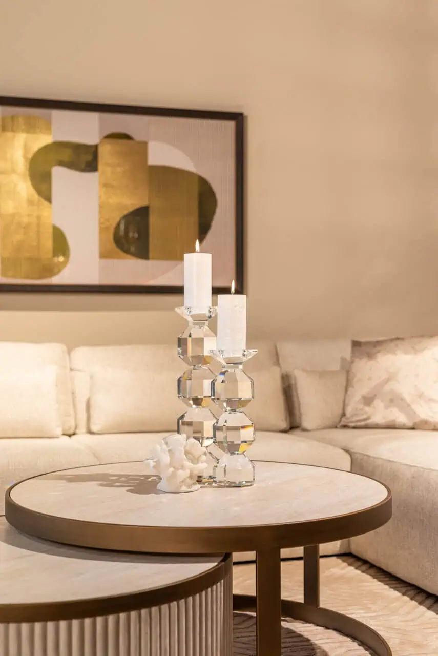 Svečturis Safia clear transparent large Richmond Interiors 43.5/10/10 cm stikls - N1 Home