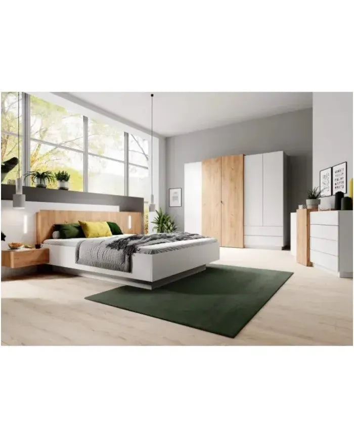 Skapis 3Dot 230/201/51 cm balts/zelts - N1 Home