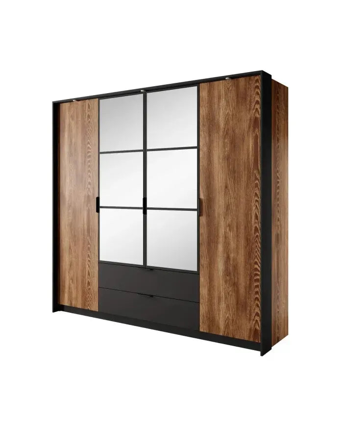 Skapis Milts 223/210/59 cm kastaņkrāsas/antracīts - N1 Home