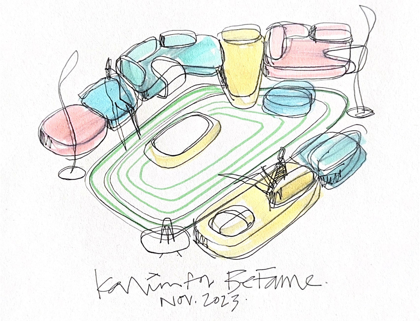 Dīvānd-krēsls Skew Befame 72/106/165 cm bēšs - N1 Home