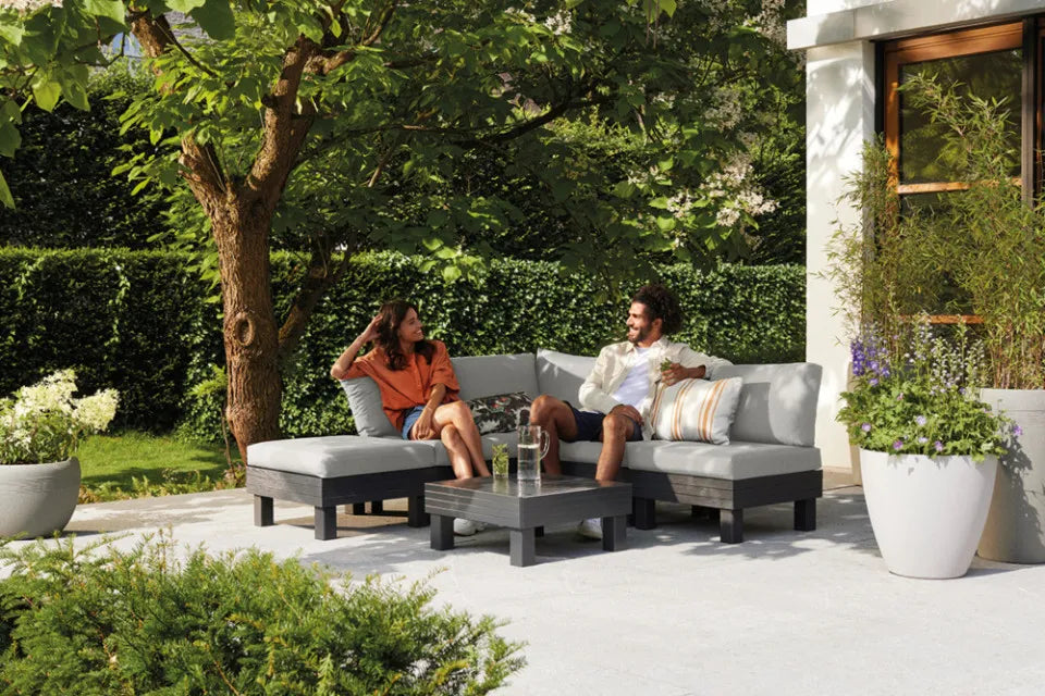 Modulārs dārza dīvāns Elema grafīts - N1 Home