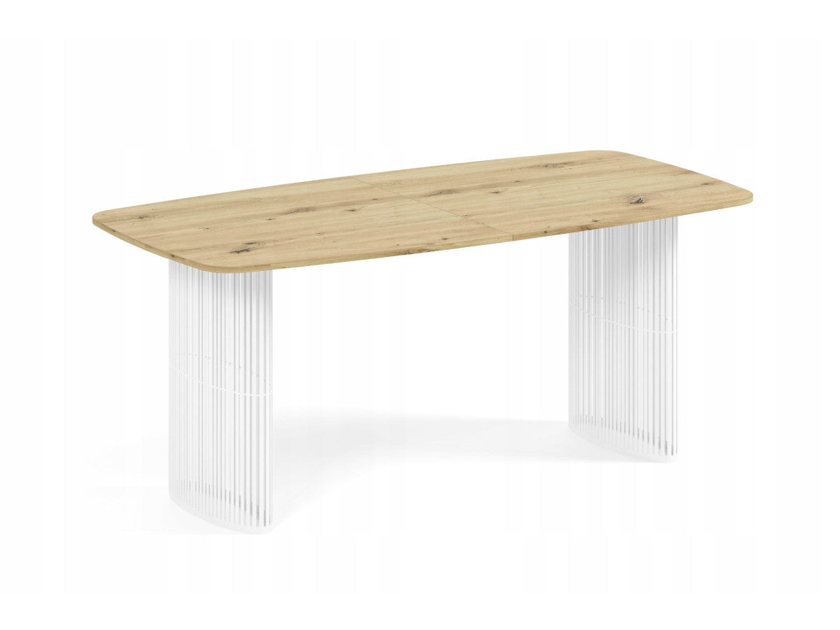 Galds Arco 160;180;200/76/90 cm dabīga Hikora/balts