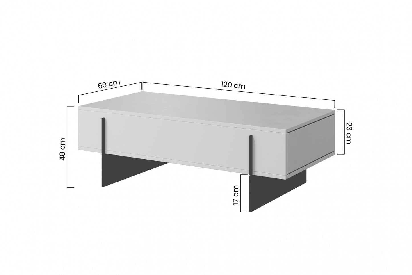 Kafijas galds Lare 120/48/60 cm kašmirs - N1 Home