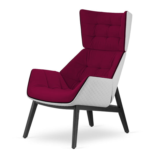 Krēsls Dot Design Vojens samta 68x108x43 cm bordo/balts - N1 Home