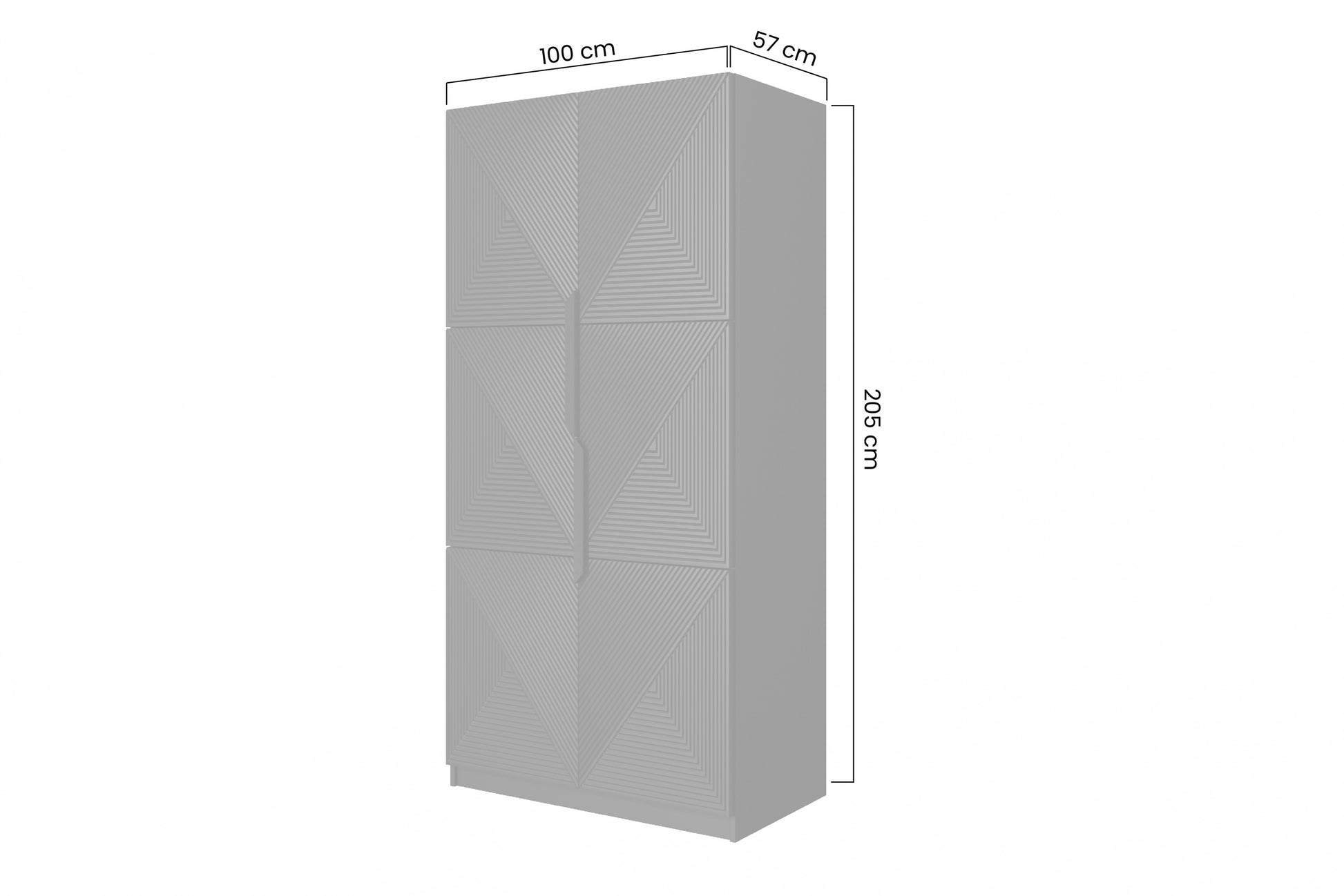 Skapis Oslo 100/205/57 cm melns - N1 Home