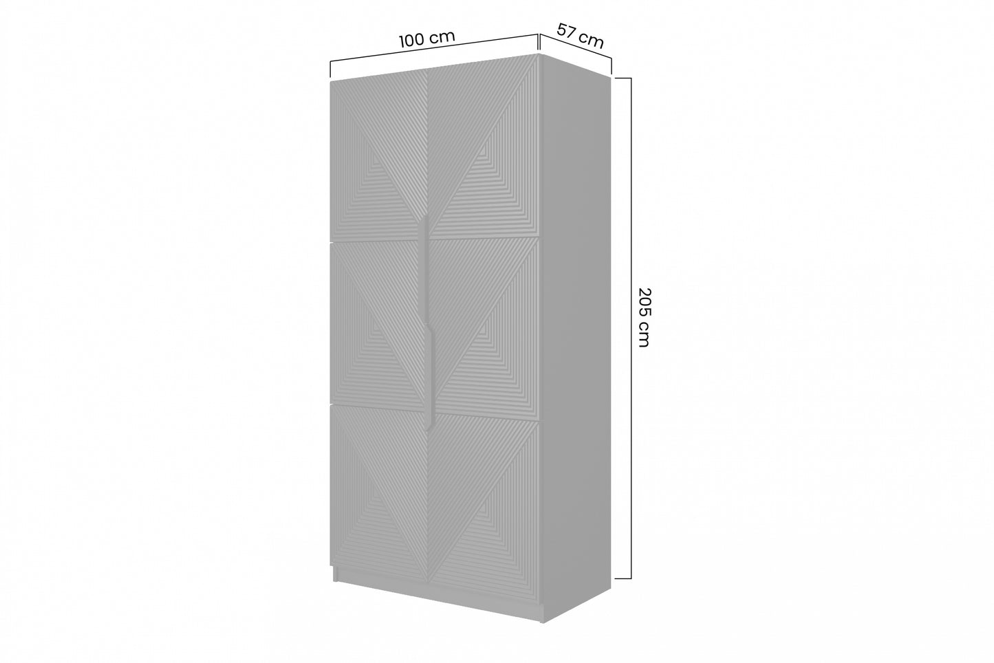 Skapis Oslo 100/205/57 cm kašmirs - N1 Home