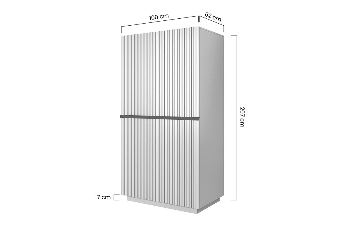 Skapis AUSTIN melns 100/207/62 balts - N1 Home