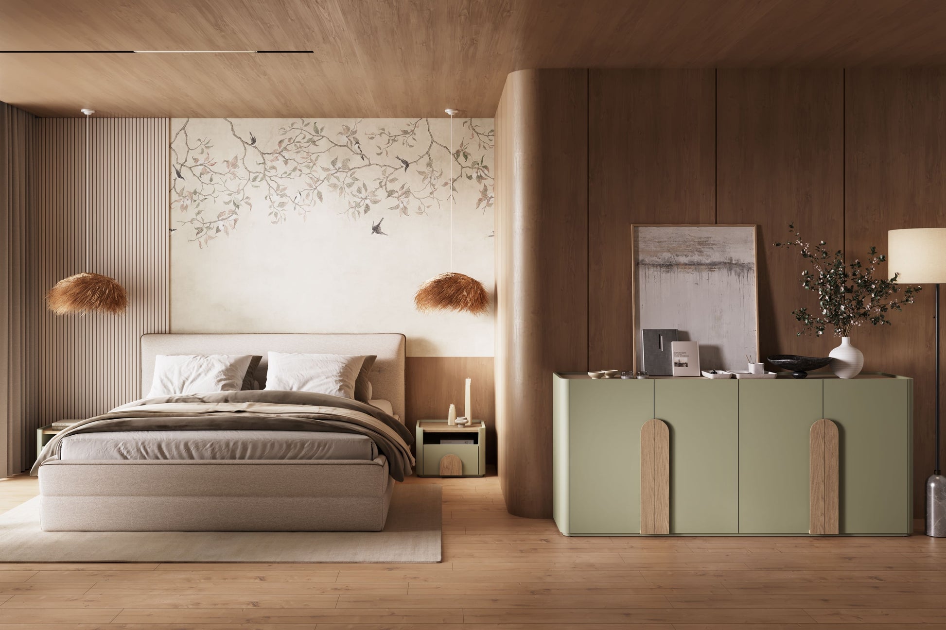 Naktsgaldiņš Amil 48/35.5/48 cm Eikalipts / Baltijas kāpu ozols / Dabīgais ozols - N1 Home