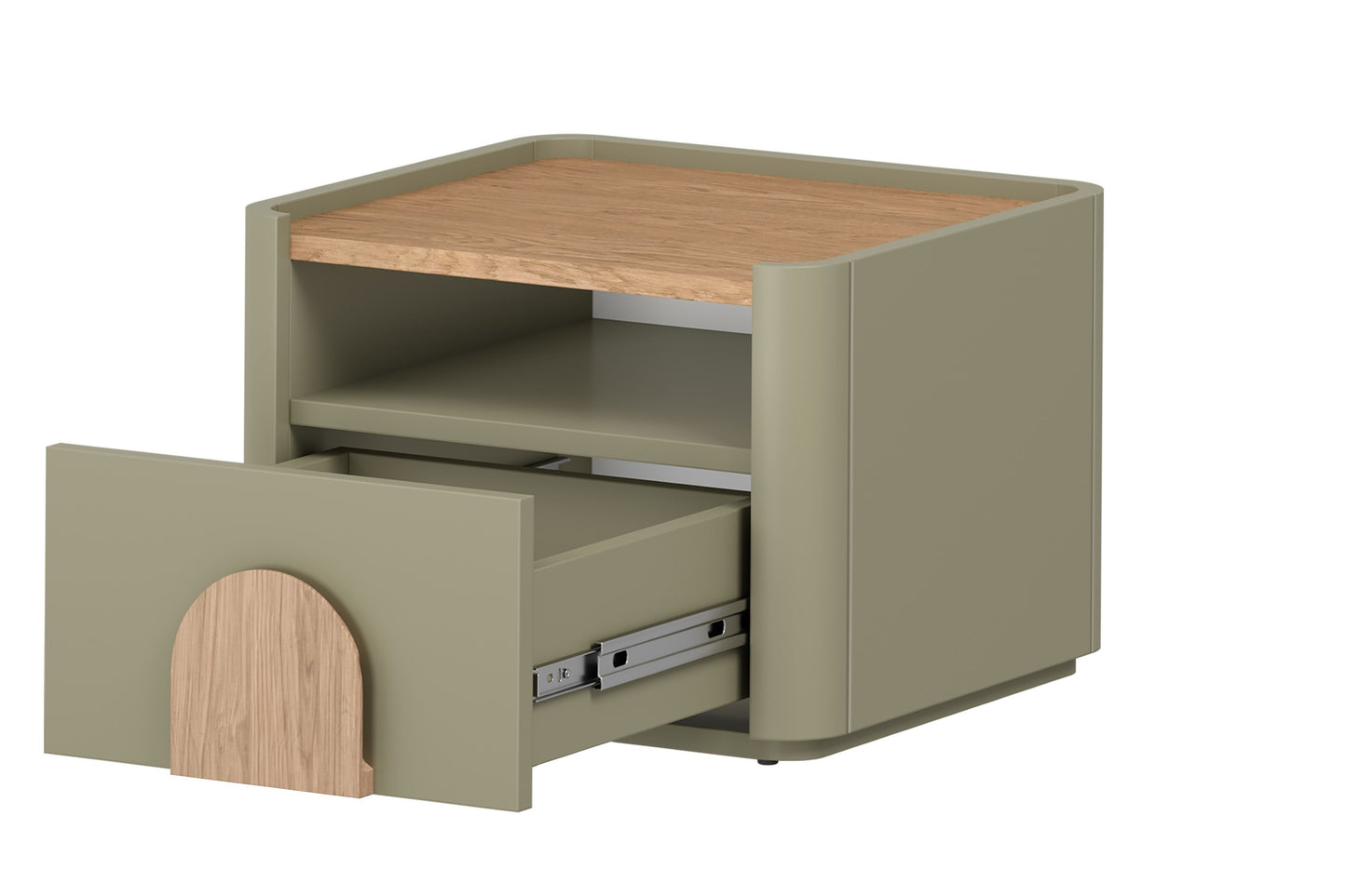 Naktsgaldiņš Amil 48/35.5/48 cm Eikalipts / Baltijas kāpu ozols / Dabīgais ozols - N1 Home