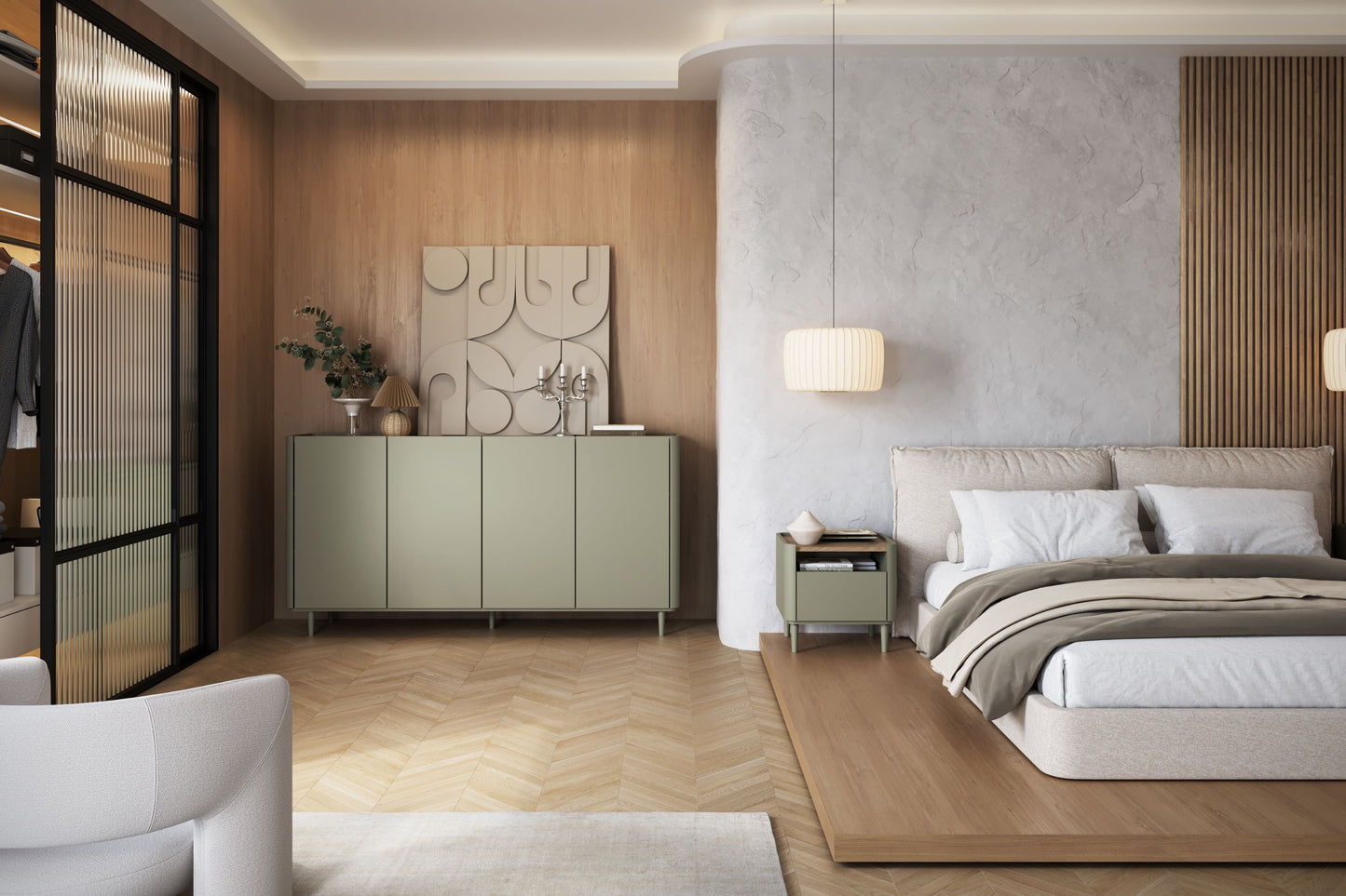 Naktsskapītis Elva 48/48/48 cm Eikalipts / Baltijas kāpu ozols - N1 Home