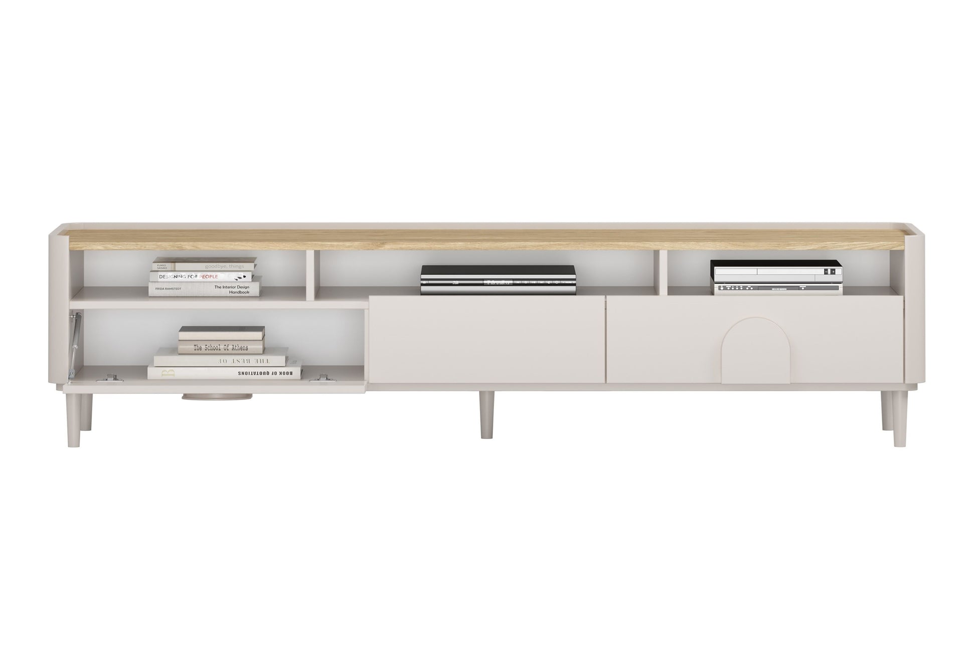 TV skapis Amil 200/48/48 cm Kašmirs / Eļļots ozols - N1 Home