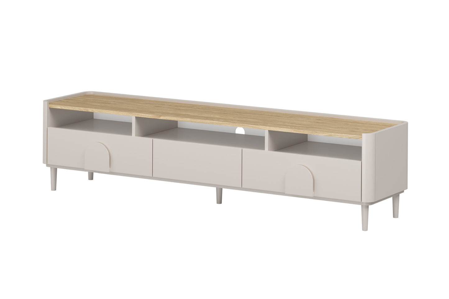 TV skapis Amil 220/48/48 cm Kašmirs / Eļļots ozols - N1 Home