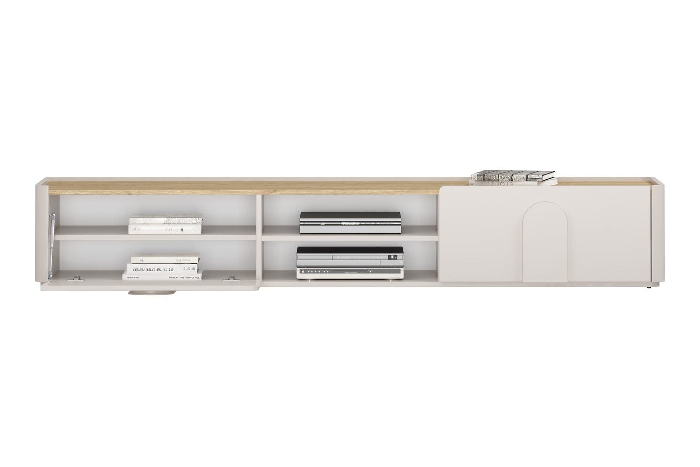 TV skapis Amil 220/35.5/48 cm Kašmirs / Eļļots ozols - N1 Home