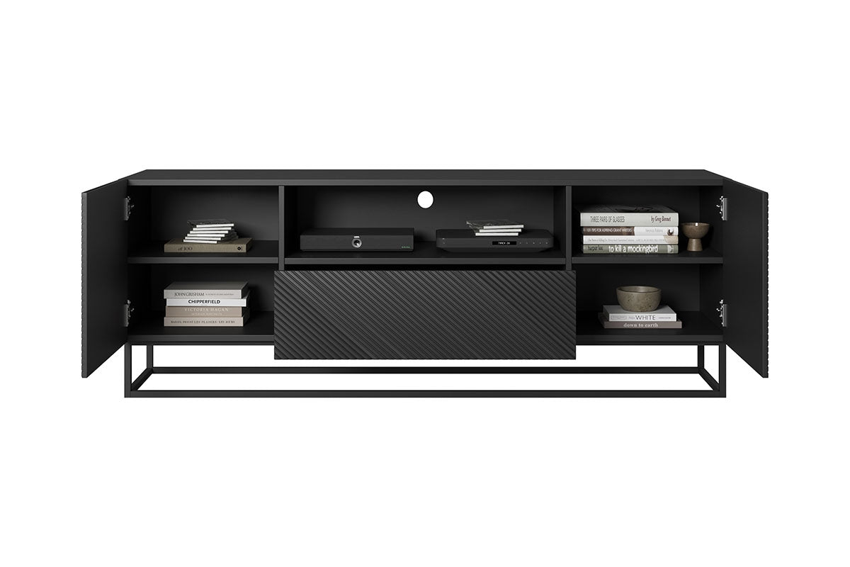 OSLO RTV kumode uz metāla kājām 167/60/40 melns - N1 Home