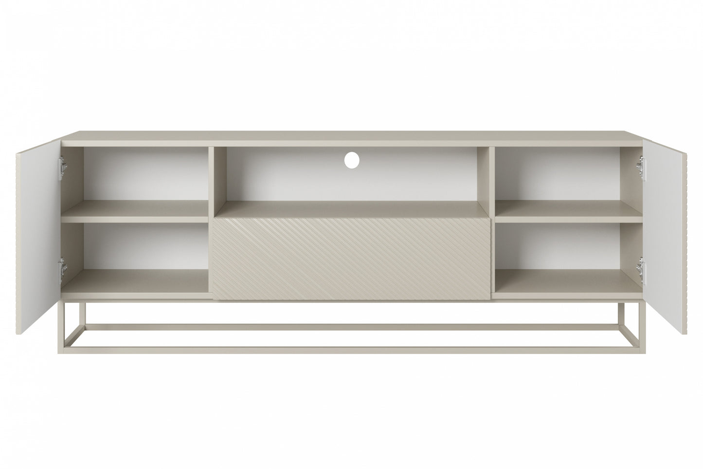 OSLO RTV kumode uz metāla kājām 167/60/40 cm kašmirs/kašmirs - N1 Home