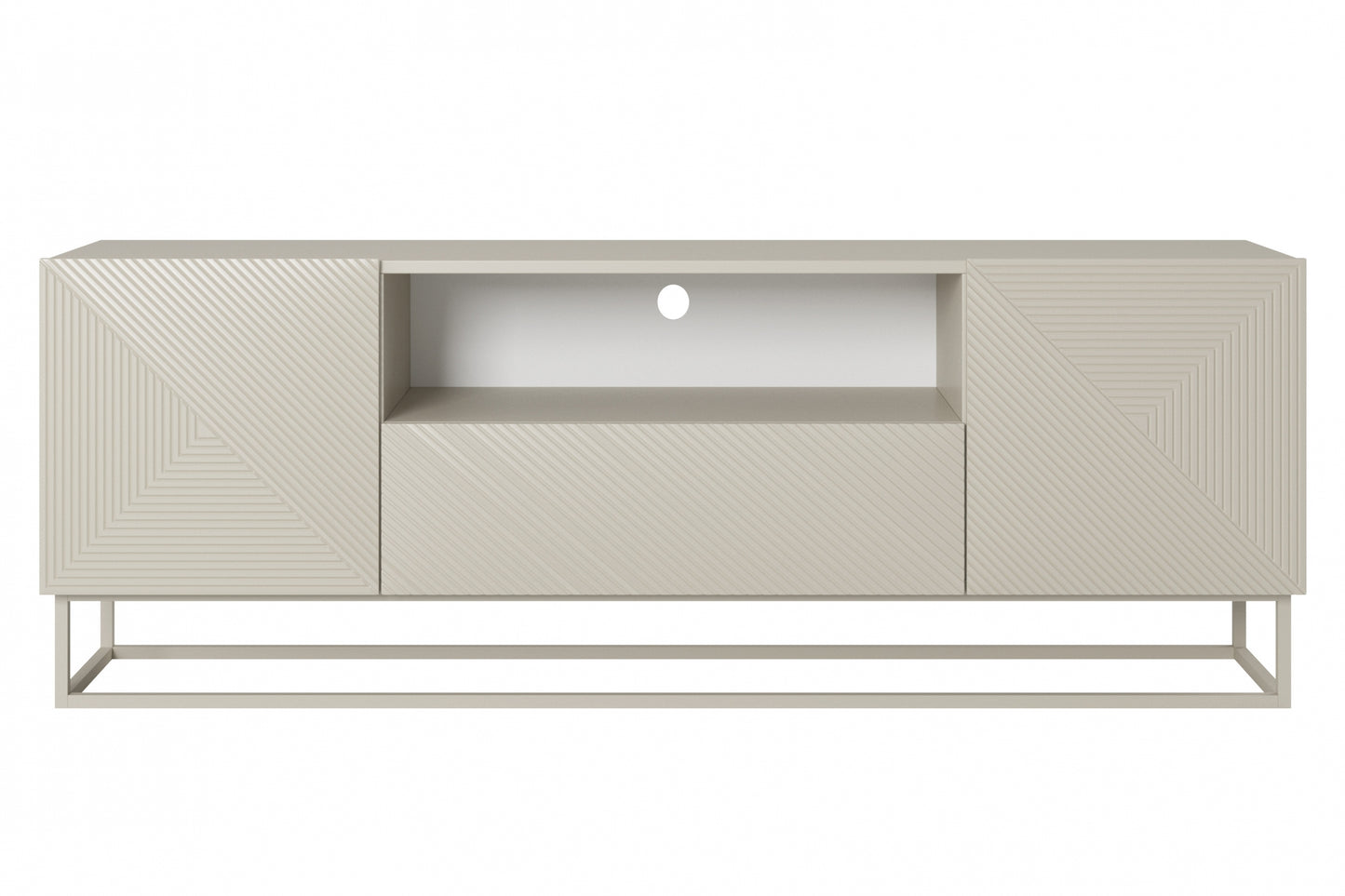 OSLO RTV kumode uz metāla kājām 167/60/40 cm kašmirs/kašmirs - N1 Home