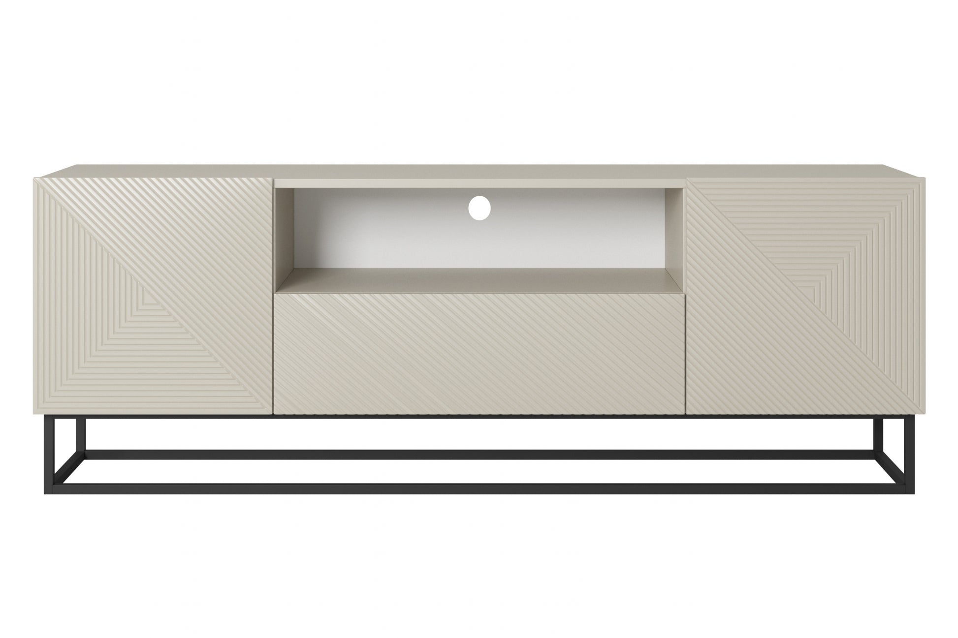 OSLO RTV kumode uz metāla kājām 167/60/40 cm kašmirs/melns - N1 Home