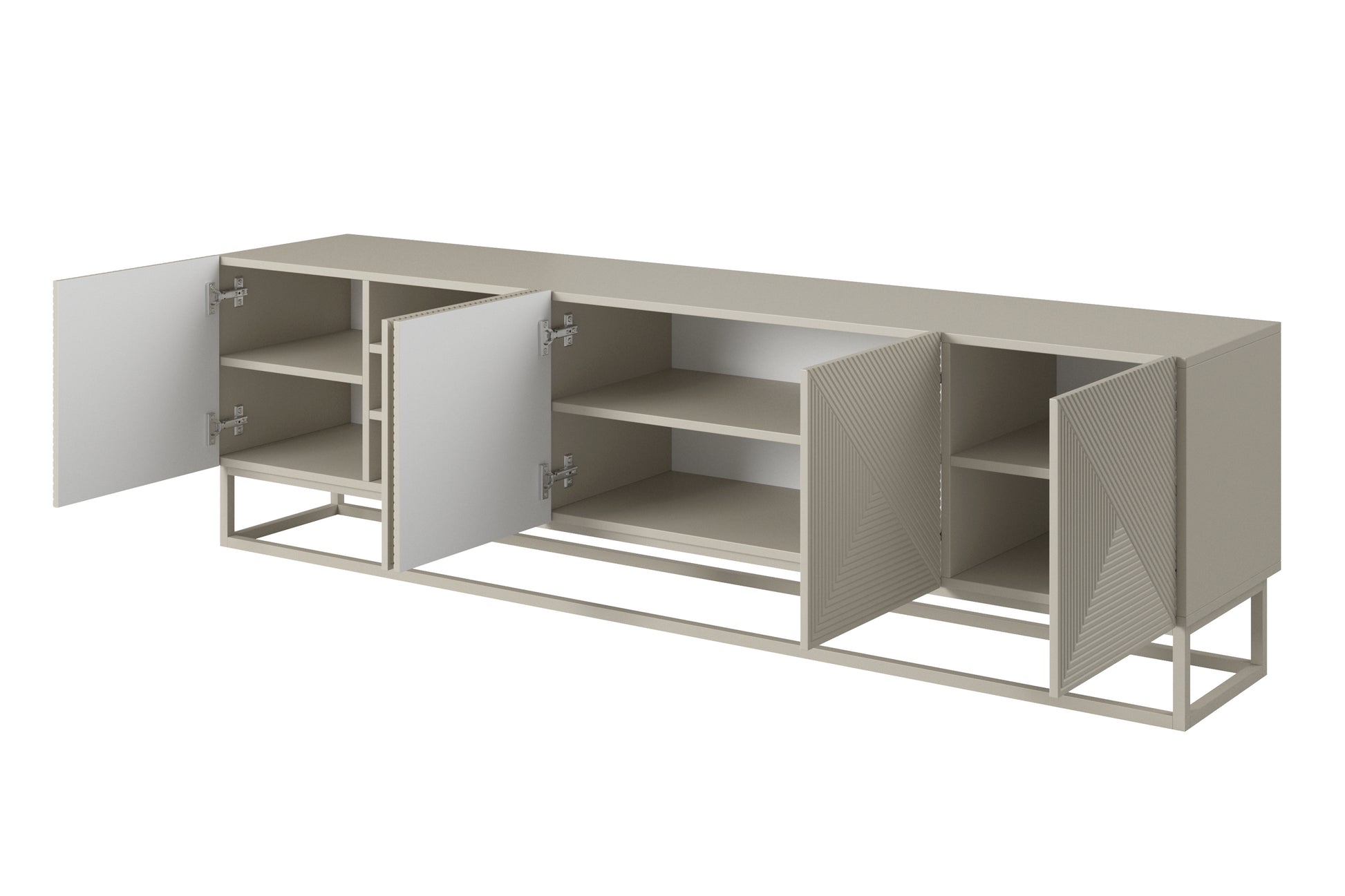 OSLO RTV kumode uz metāla kājām 200/56/40 cm kašmirs/kašmirs - N1 Home