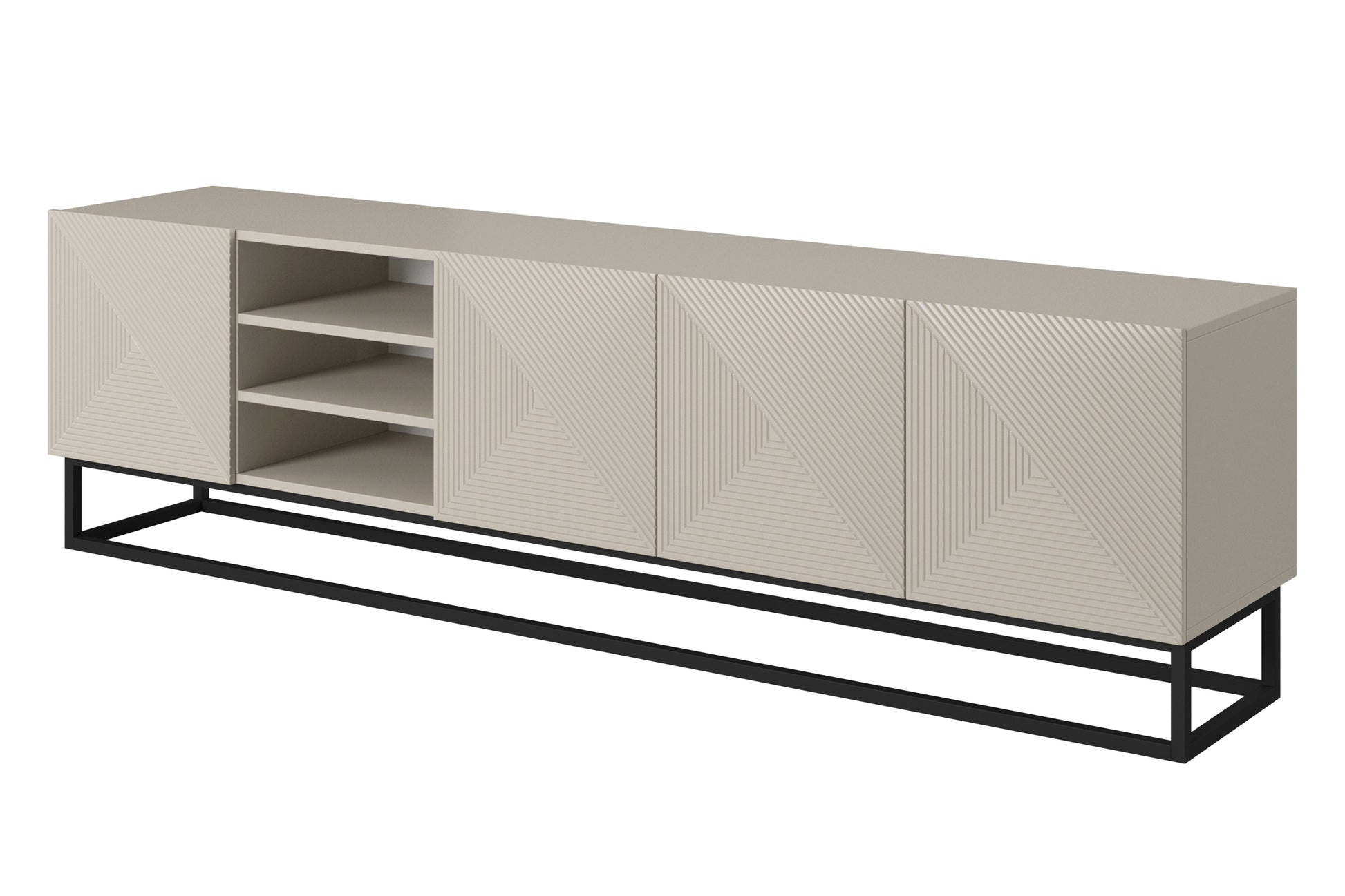 OSLO RTV kumode uz metāla kājām 200/56/40 kašmirs/melns - N1 Home