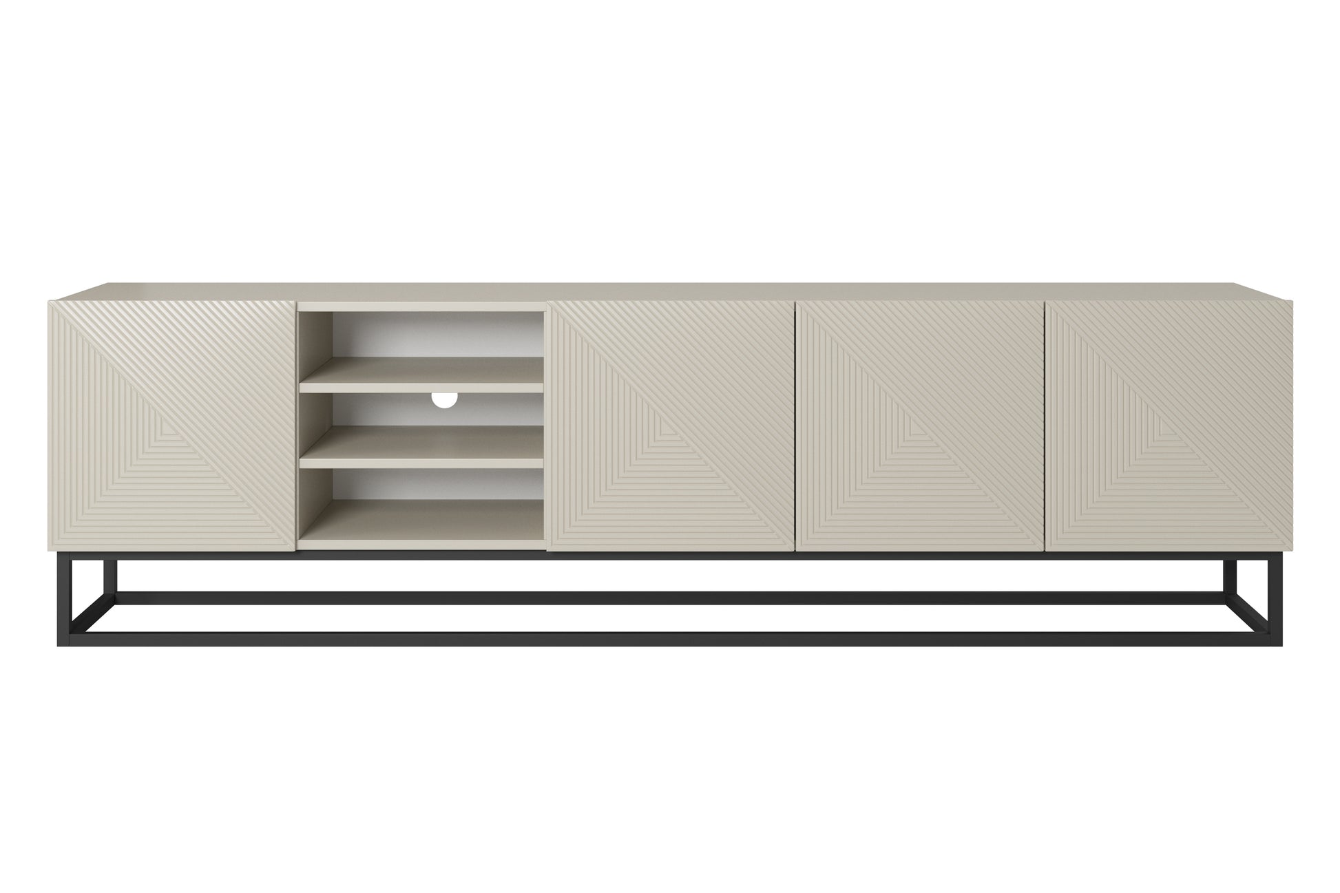 OSLO RTV kumode uz metāla kājām 200/56/40 kašmirs/melns - N1 Home