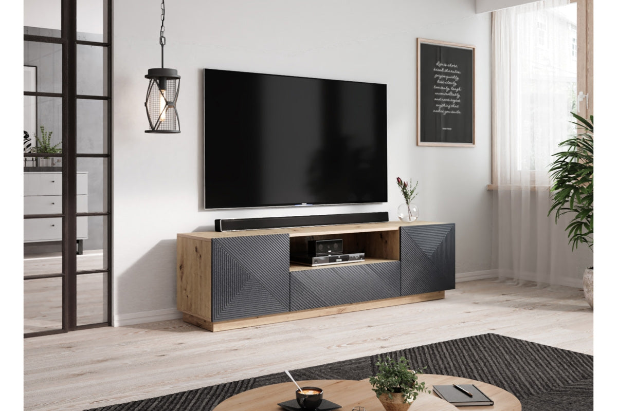 OSLO RTV kumode 167/50/40 pelēks/dabīgs - N1 Home