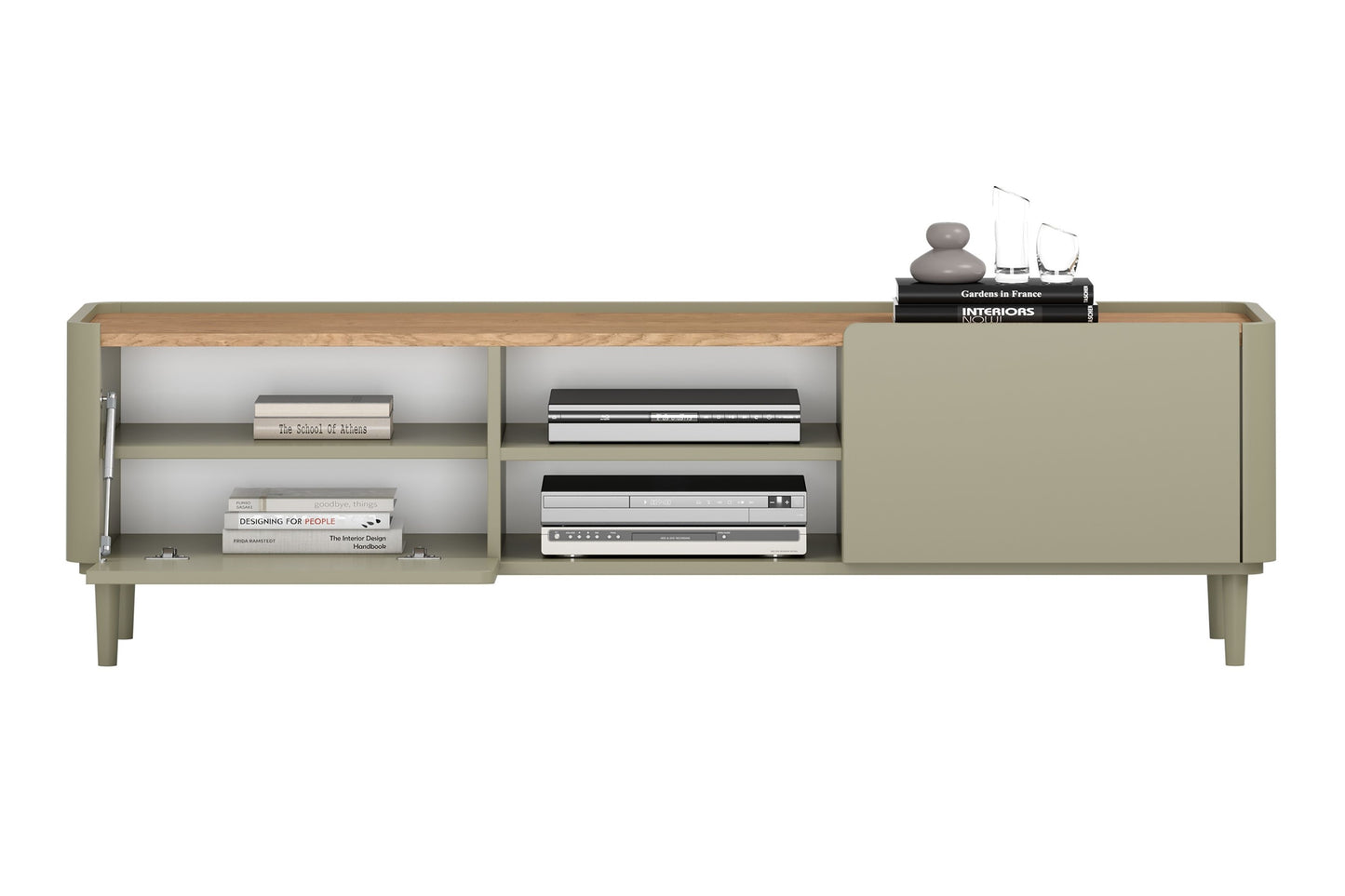 TV skapis Elva 170/48/48 cm Eikalipts / Baltijas kāpu ozols - N1 Home