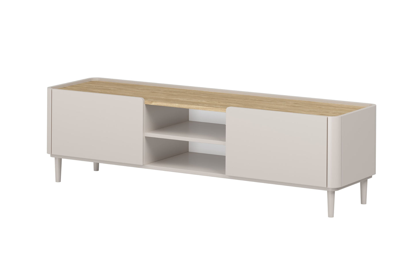 TV skapis Elva 170/48/48 cm Kašmirs / Eļļots ozols - N1 Home