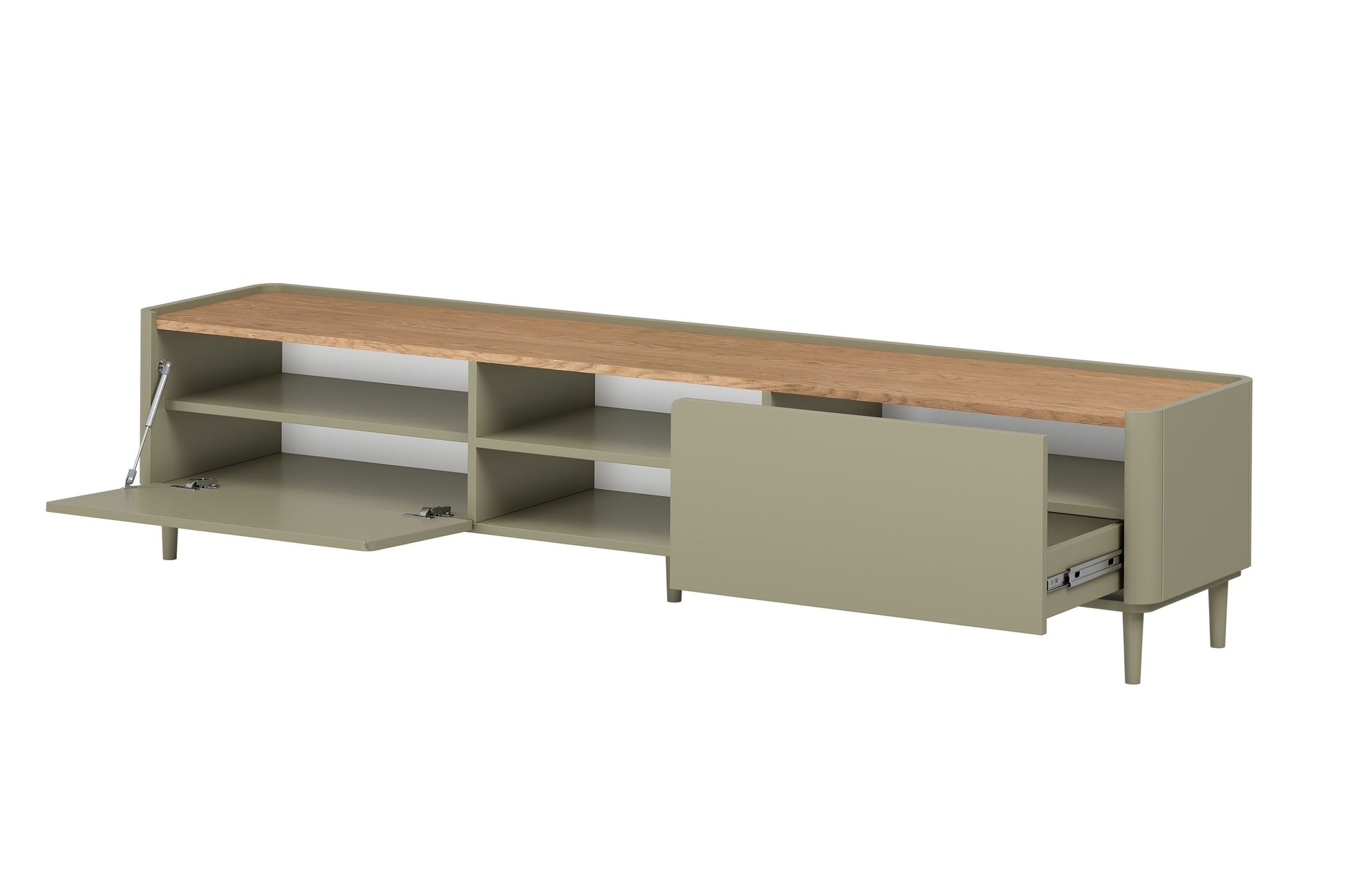 TV skapis Elva 220/48/48 cm Eikalipts / Baltijas kāpu ozols - N1 Home