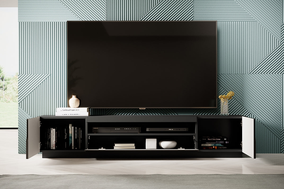 TV skapis LOFT 200/41/37 cm melns - N1 Home