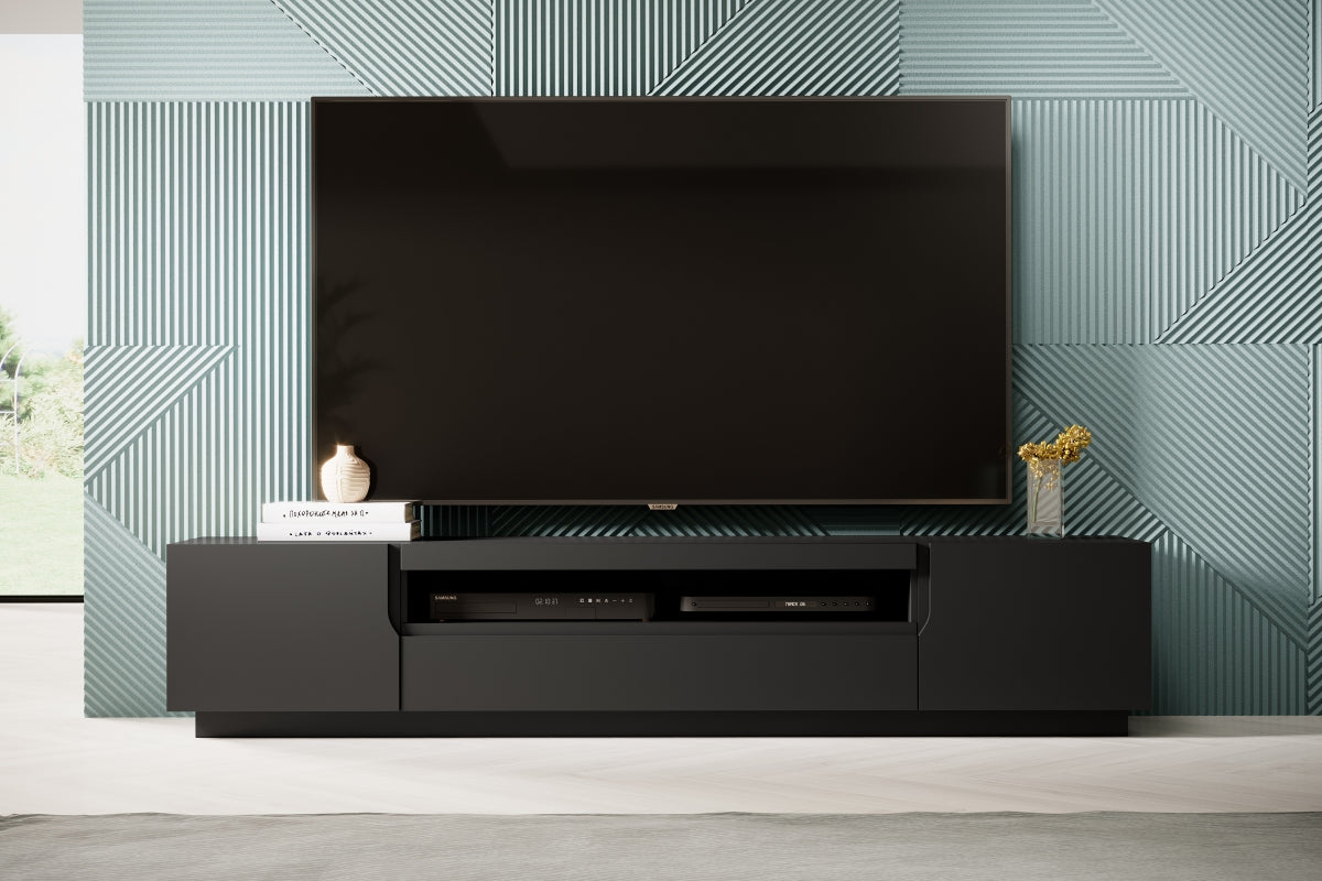 TV skapis LOFT 200/41/37 cm melns - N1 Home