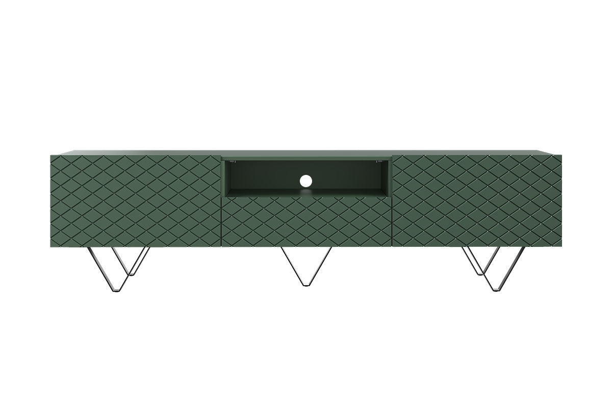 LUKKA RTV kumode 190/51/42  melnas kājas/olives - N1 Home