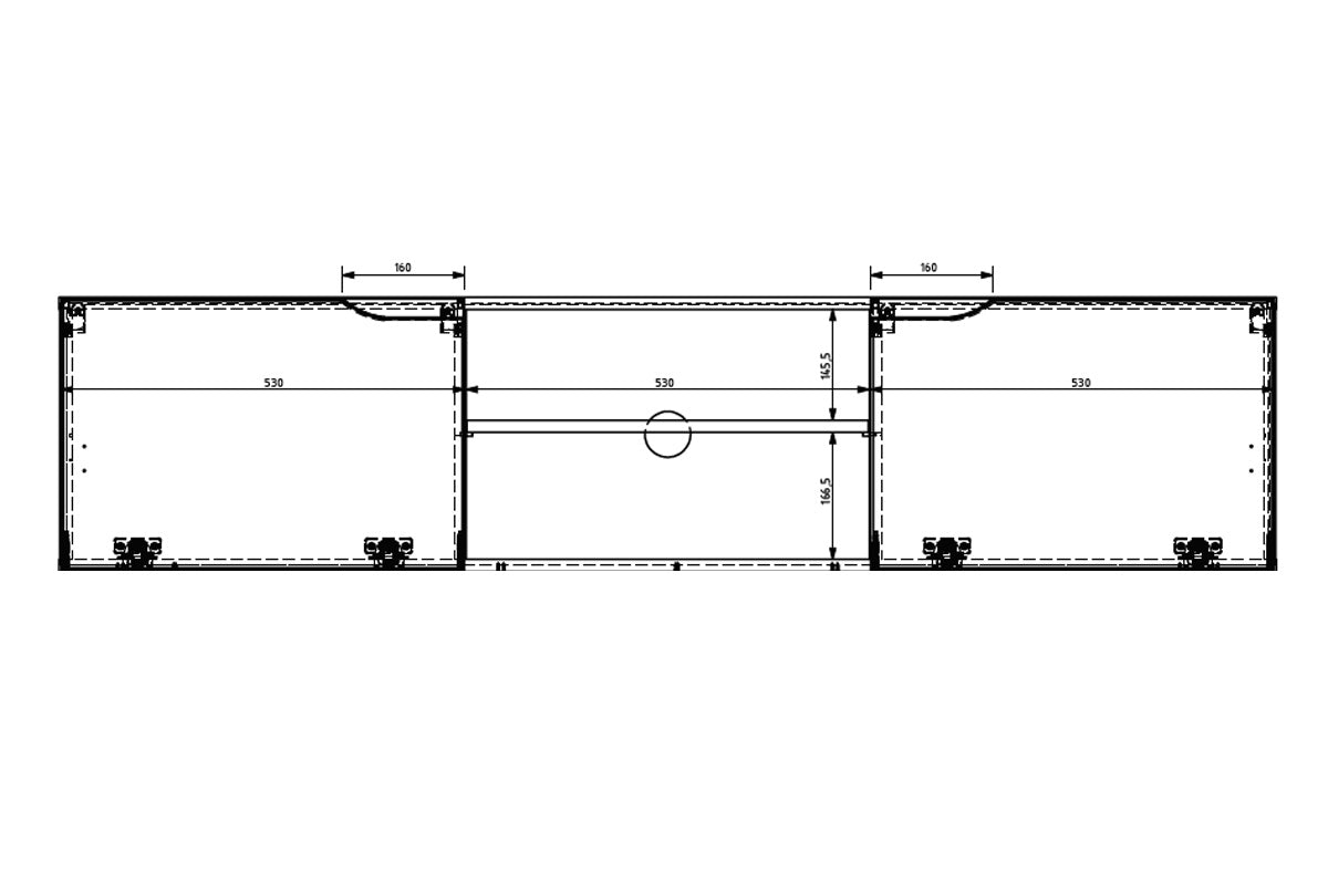 TV skapis LOFT mini 160/36/37 cm melns/dabīgs - N1 Home