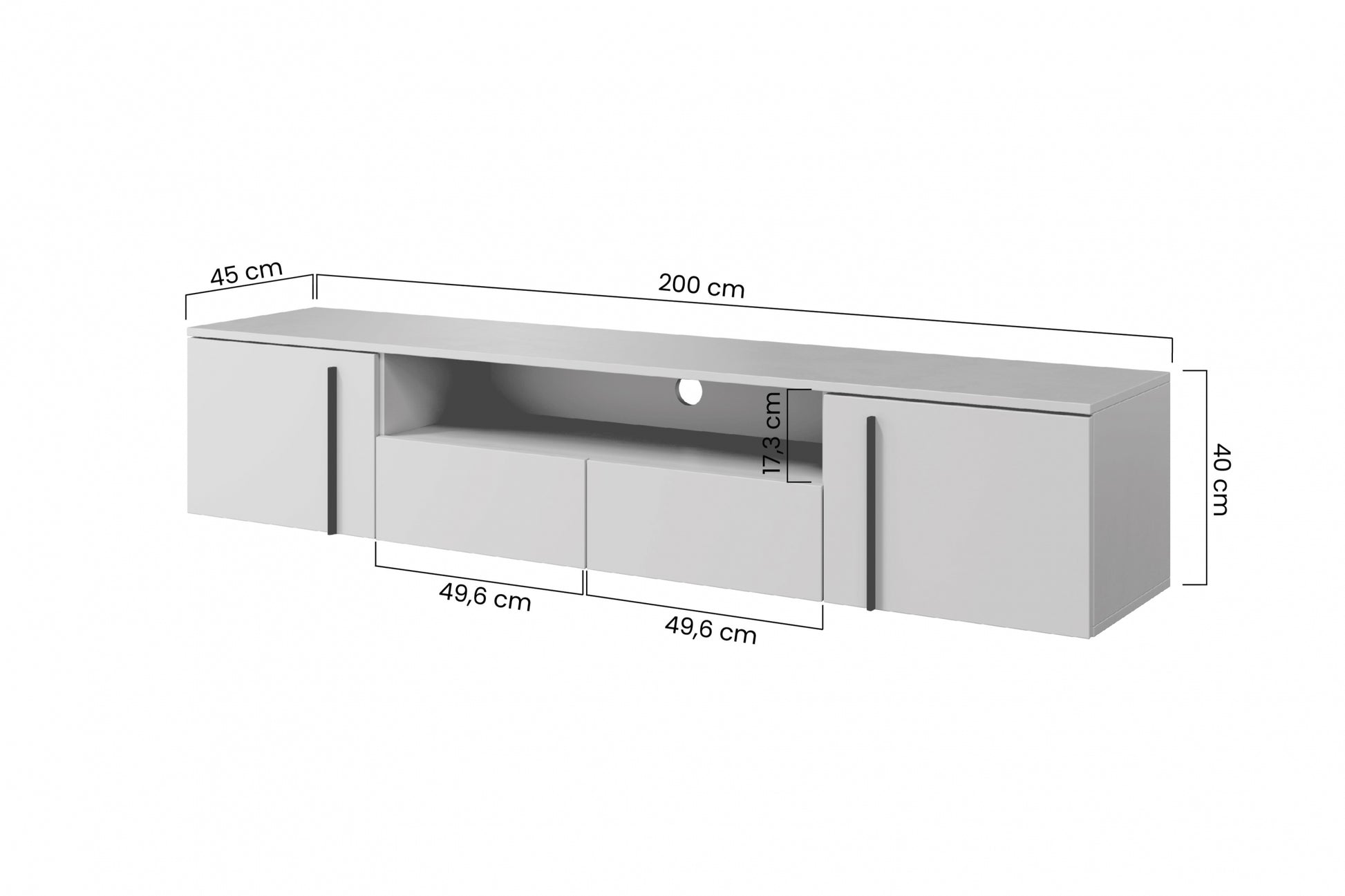 TV skapis Lare 200/40/45 cm ogles - N1 Home