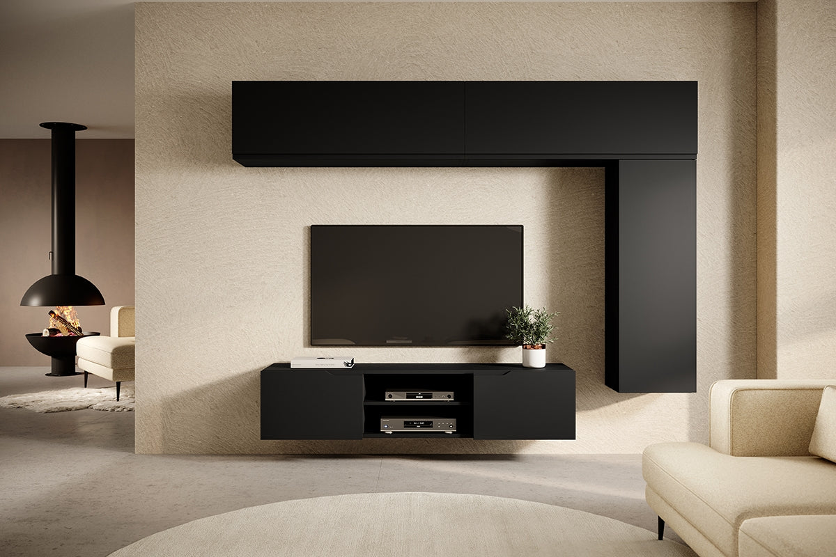 TV skapis LOFT mini 160/36/37 cm melns - N1 Home