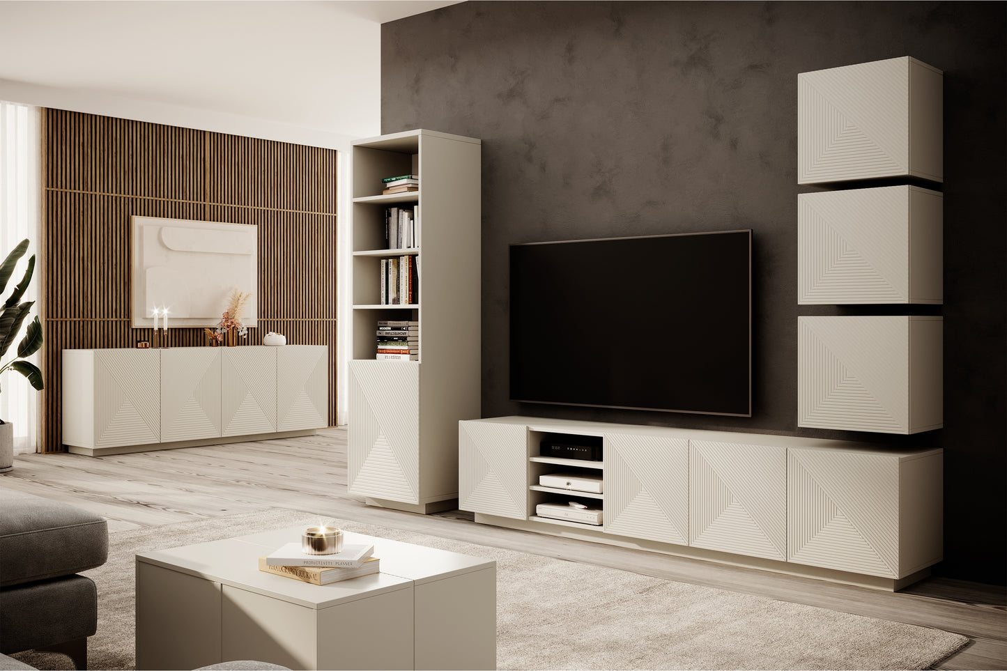 Kumode OSLO 40/40/32 cm kašmirs - N1 Home