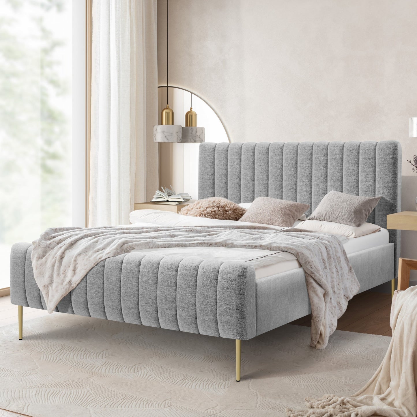 Gulta Austin zelta  kājas 120; 140; 160; 180/200 cm Raven 06 - N1 Home