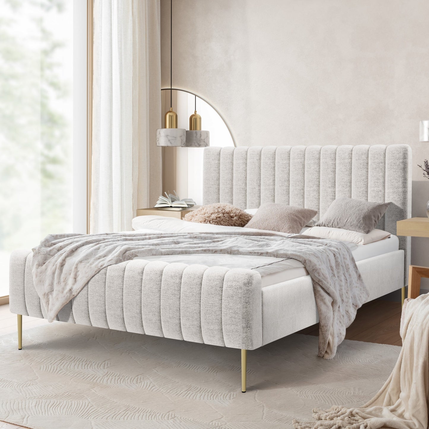 Gulta Austin zelta  kājas 120; 140; 160; 180/200 cm Raven 22 - N1 Home