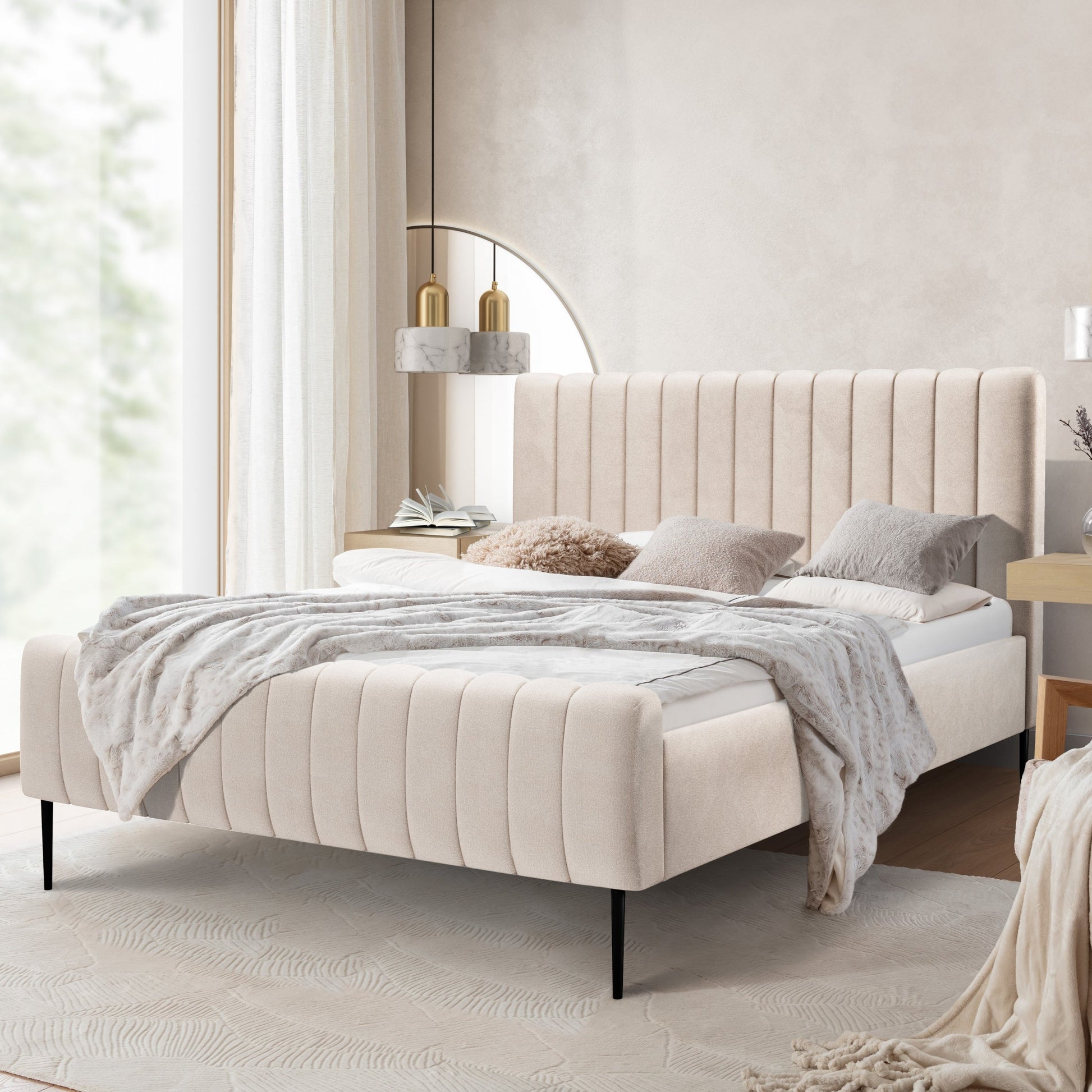 Gulta Austin melnas kājas 120; 140; 160; 180/200 cm Salvador (SIC) 1 - N1 Home