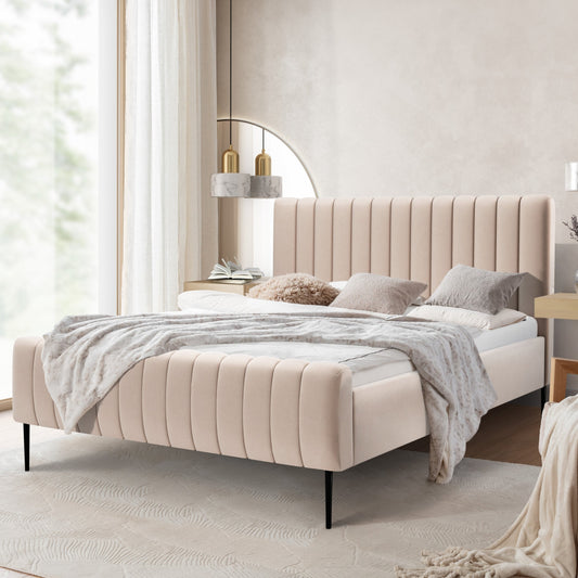 Gulta Austin melnas kājas 120; 140; 160; 180/200 cm Velluto 2 - N1 Home