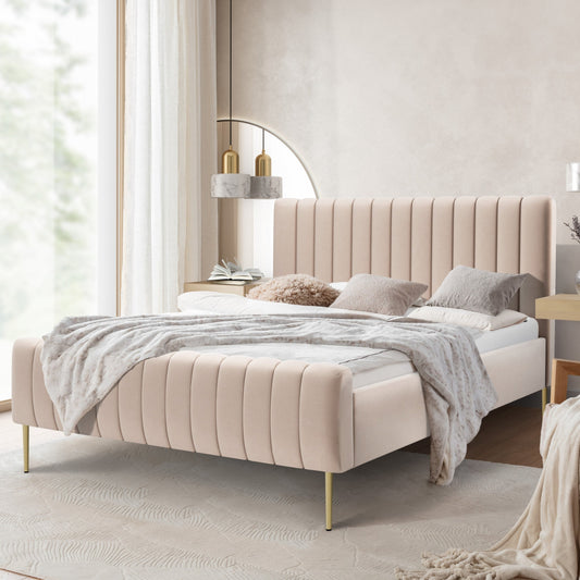 Gulta Austin zelta  kājas 120; 140; 160; 180/200 cm Velluto 2 - N1 Home