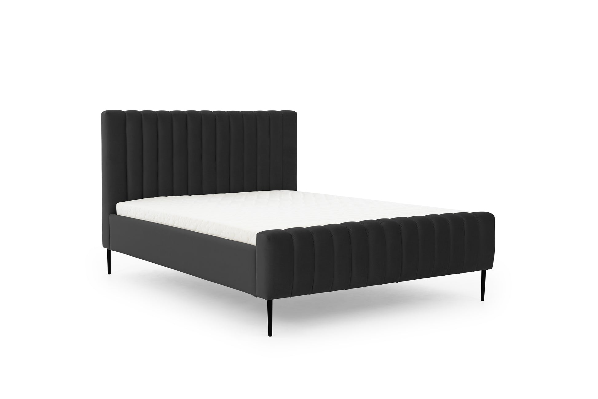 Gulta Austin melnas kājas 120; 140; 160; 180/200 cm Velluto 20 - N1 Home