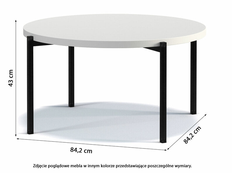 TALAKOR kafijas galdiņš, apaļš, 80 cm, melns, mazspīdīgs - N1 Home