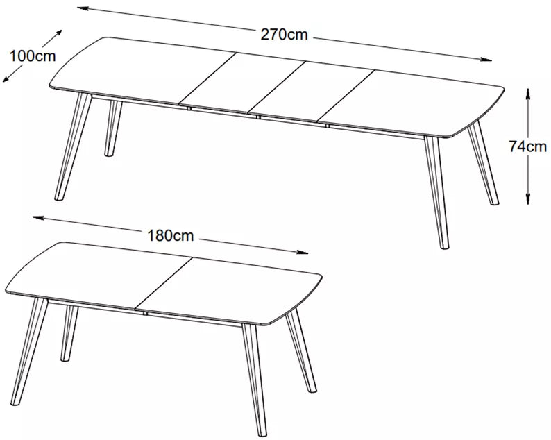 VELSET izvelkamais galds 180-270 cm, dabīgs ozols