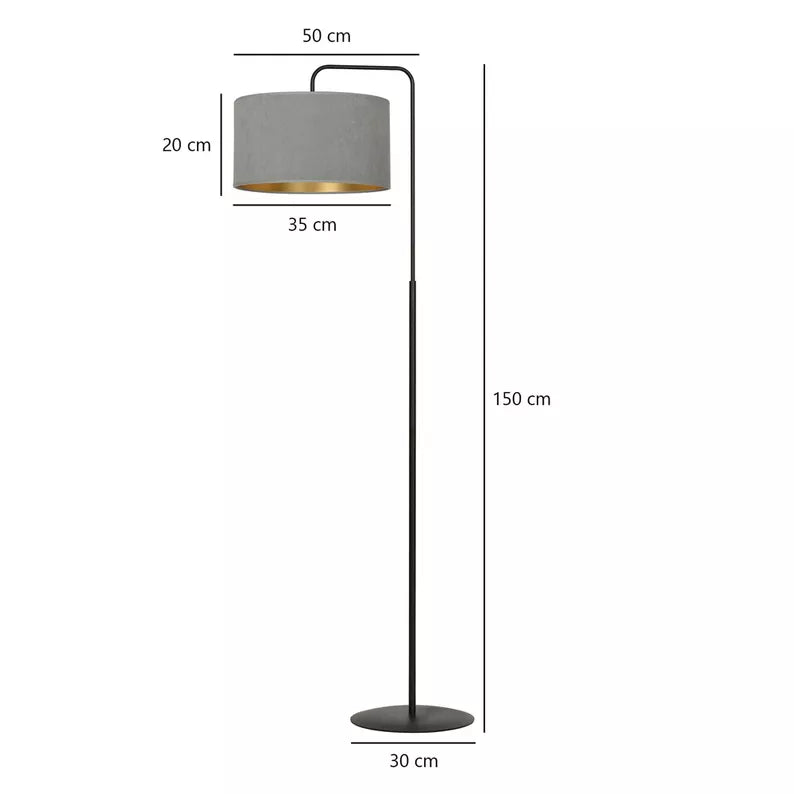 LIDHA Stāvlampa 150 cm pelēka