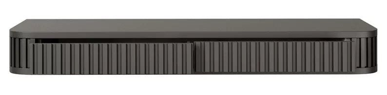 LOVORE Piekarināmais tualetes galdiņš ar rievām un divām atvilktnēm, 113 cm, melns - N1 Home