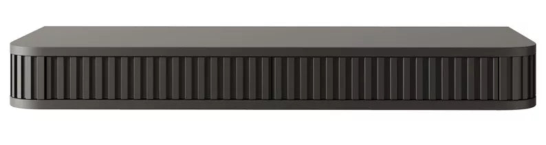 LOVORE Piekarināmais tualetes galdiņš ar rievām un divām atvilktnēm, 113 cm, melns - N1 Home