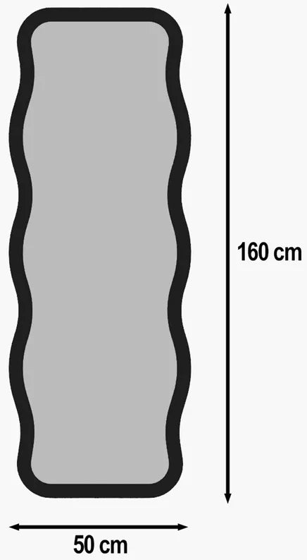 RORE Stāvspogulis 160x50 cm melnā rāmī