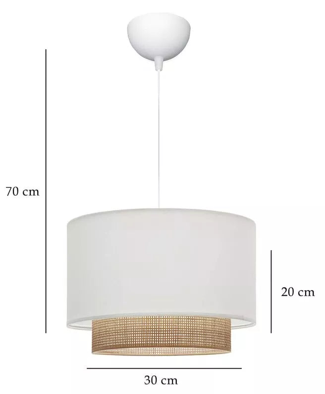 DERKES Piekarināma lampa 30 cm, balta