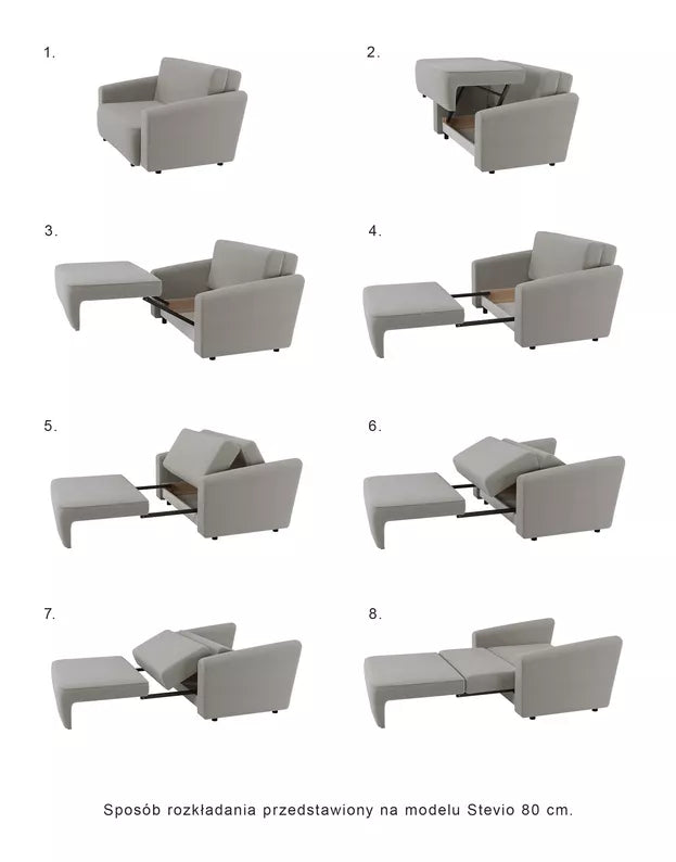 VIOSTE Divvietīgs dīvāns, 130 cm, ar glabātuvi, pelēks un bēšs hidrofobs šenils